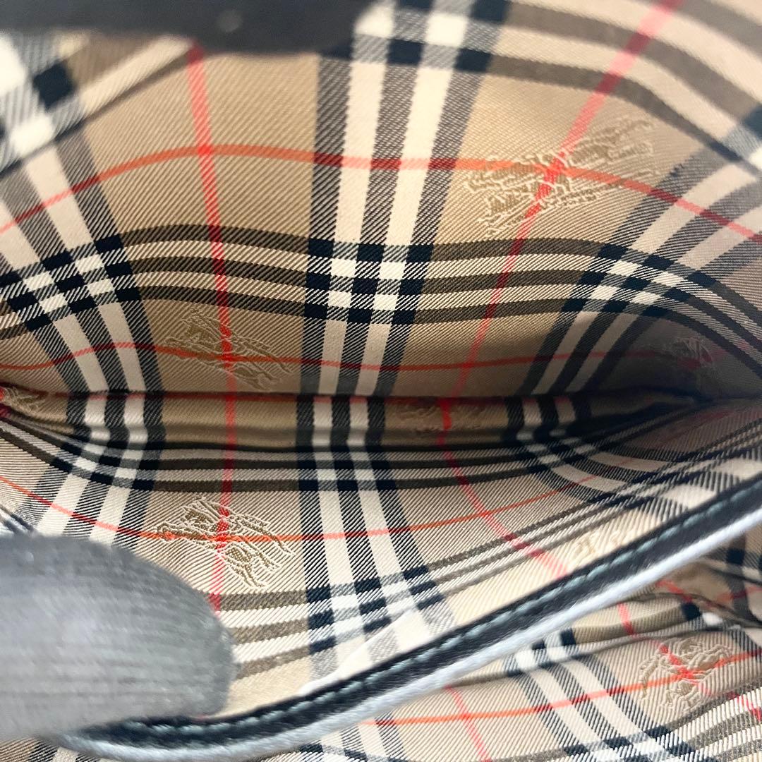 希少✨ バーバリー ショルダーバッグ カメラバッグ ノバチェック レザー 黒