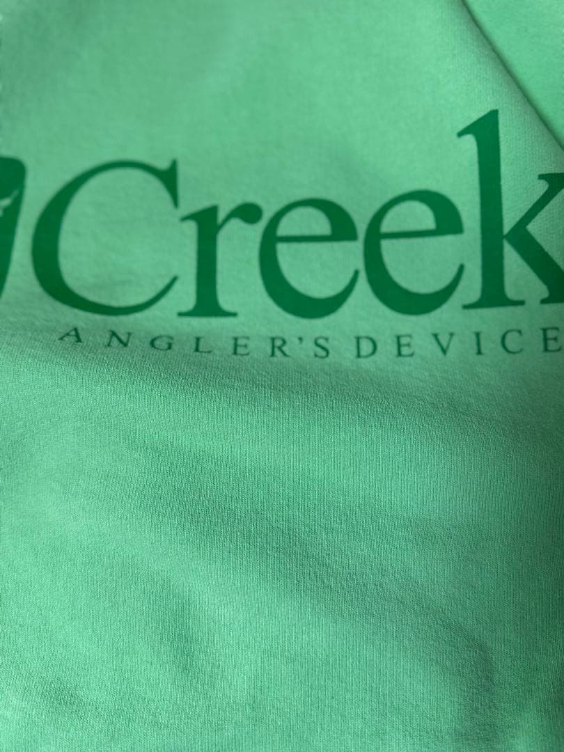 MIN-NANO × Creek Hoodieカナダ製　ライトグリーン Lサイズ