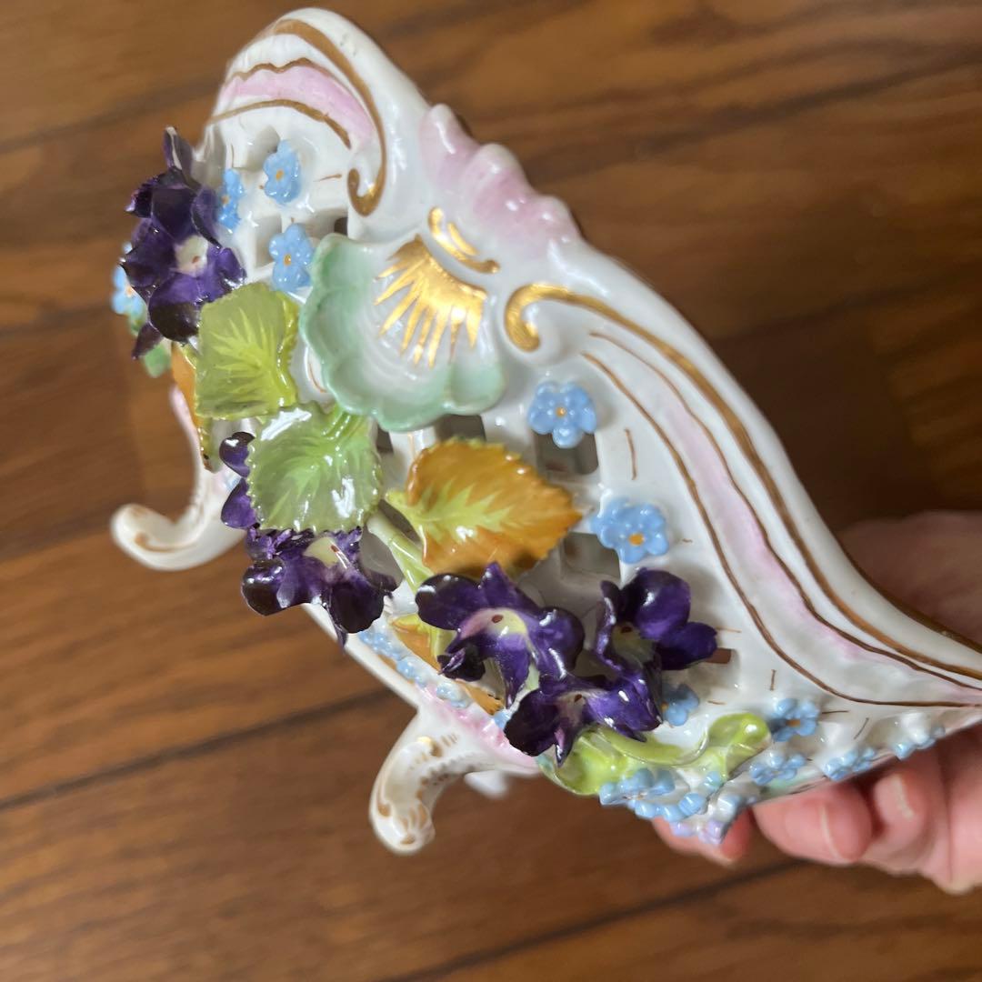 年末期間限定最終処分特価超レアドレスデン素敵菓子器　フルーツ盛りインテリア最上級