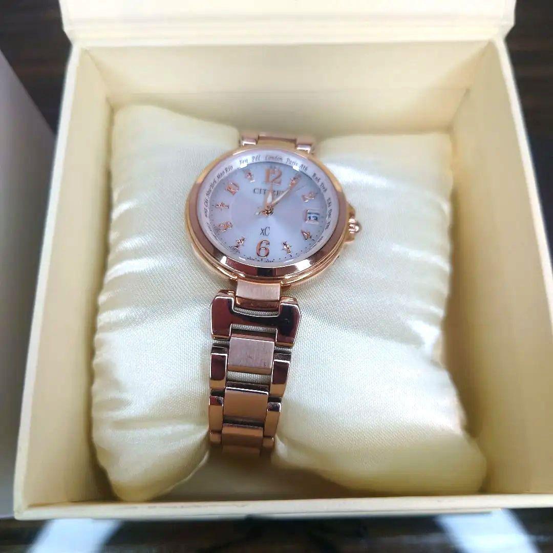 稼働品　CITIZEN シチズン　XC クロスシー　腕時計　サクラピンク