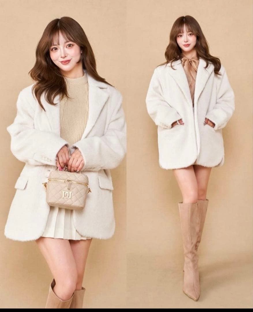 ダーリッチ♡ シャギーオーバージャケットコート