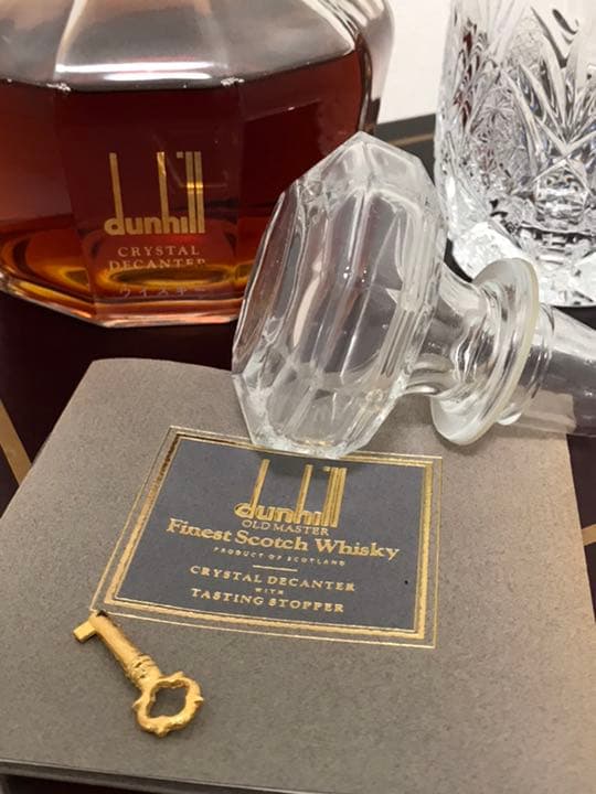 ダンヒルDUNHILL「クリスタルデキャンタ&ペアグラス」特製Gift Box