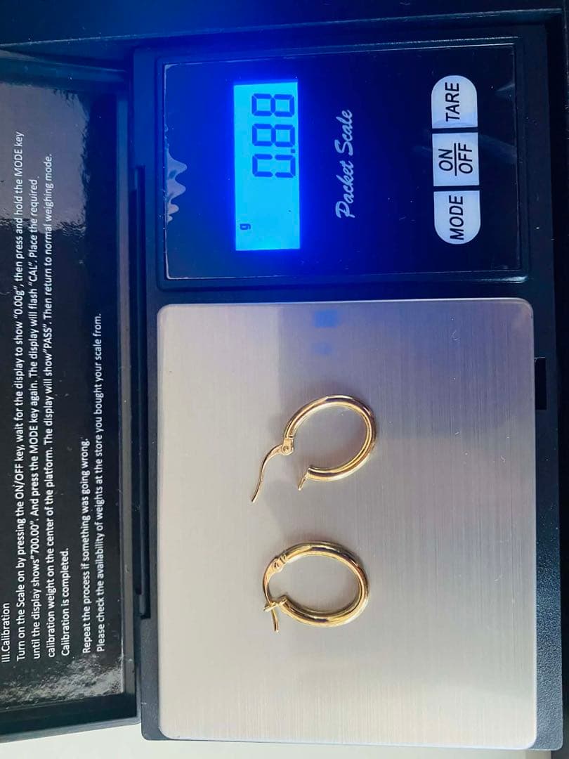 18金 K18ゴールド レディース 新品 フープ　13x18mm