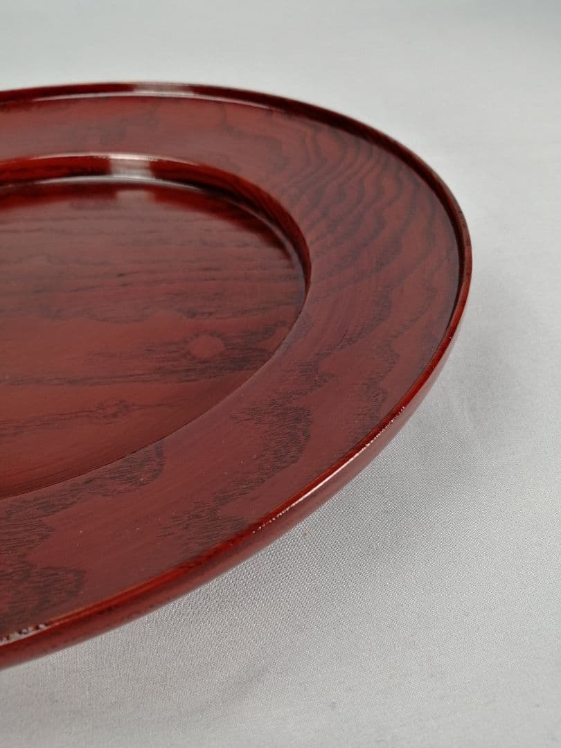 【茶事道】川端近左造　桐拭塗青海盆　干菓子　菓子盆166