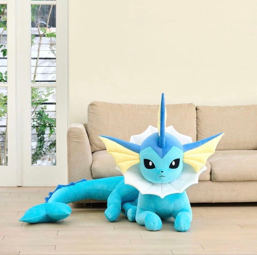 新品未開封　等身大　シャワーズぬいぐるみ　寝そべり