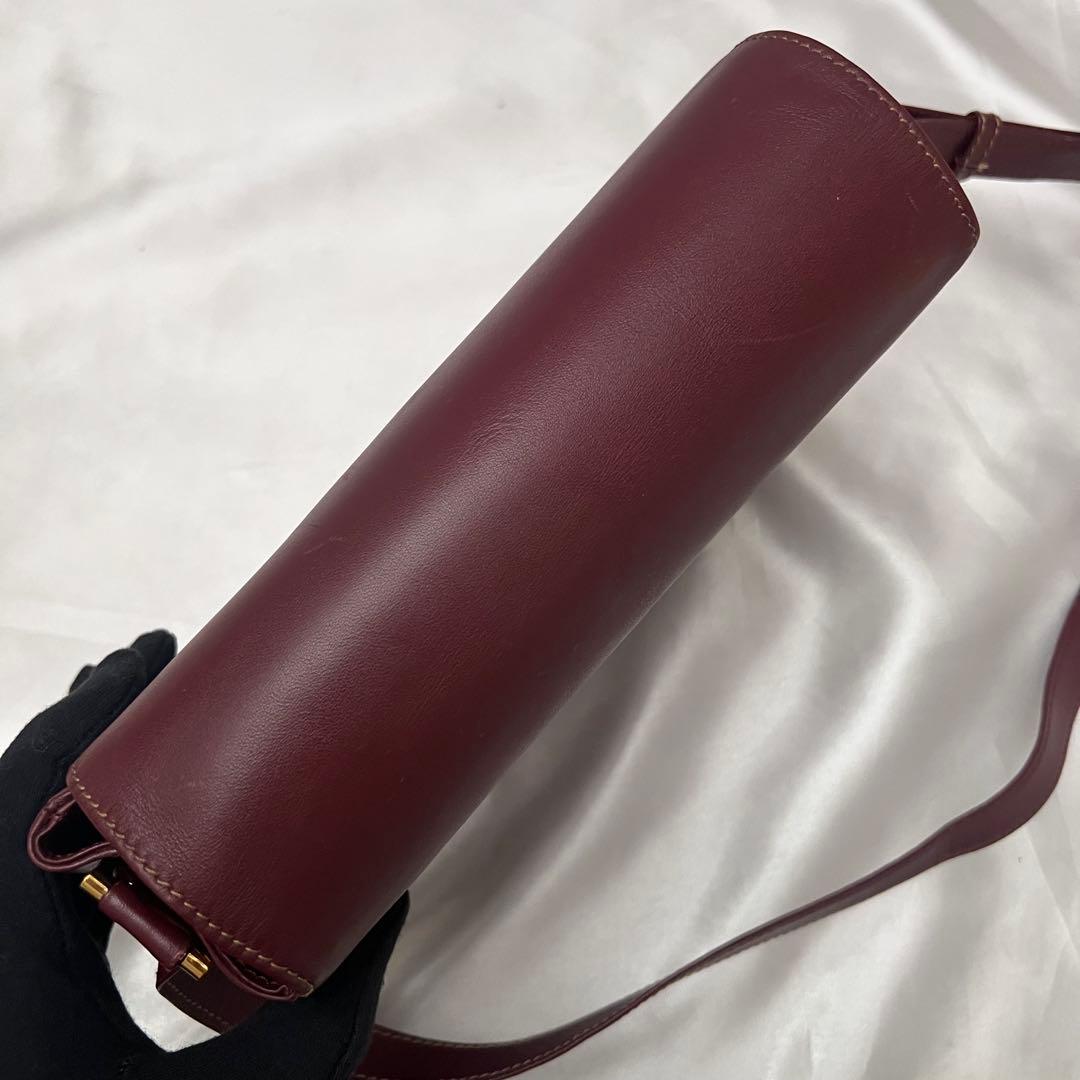 ◇美品◇カルティエ　マストライン　ショルダーバッグ　フラップ　ボルドー