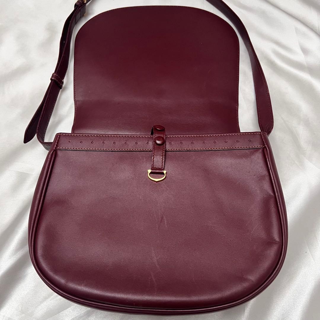 ◇美品◇カルティエ　マストライン　ショルダーバッグ　フラップ　ボルドー