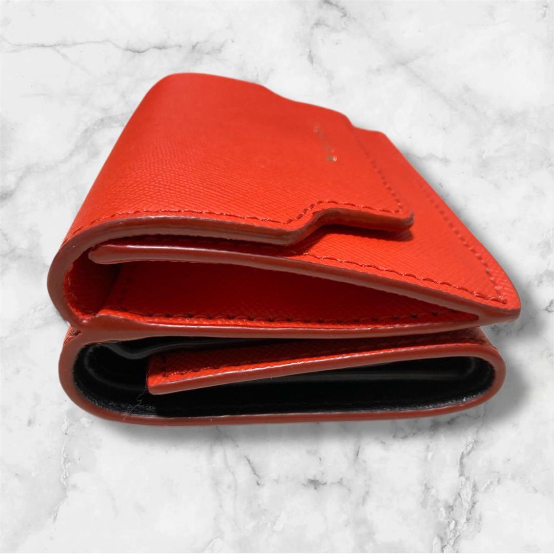 MARNIマルニ★三つ折りミニ財布トリフォールドウォレット★インディアンオレンジ