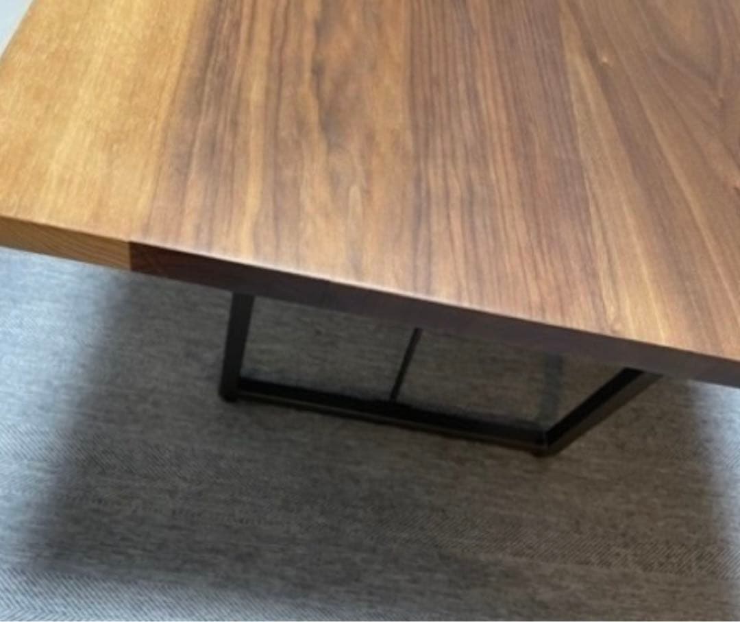 関家具　一枚板風　ダイニングテーブル　クラッシュゲート