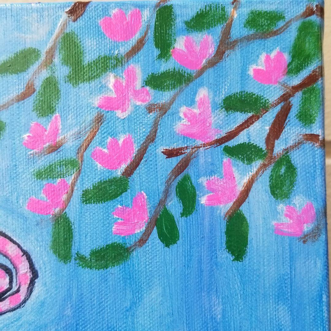 油絵　専用　旅に出る決意をする鳥の家族