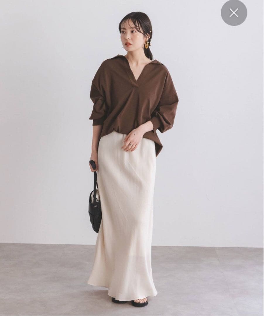 今季 Noble ポロエリニット ブラウン 4月購入