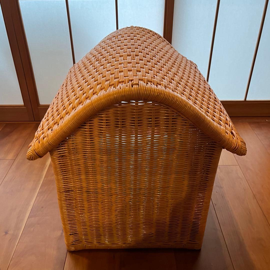 ラタン製　家型ペットハウス　犬小屋　今枝商店