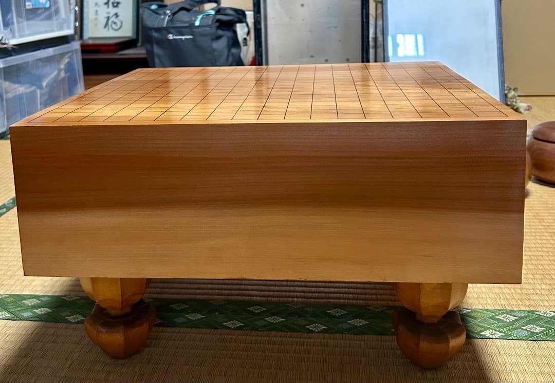 天然木製囲碁盤セット（本寸・19路盤）