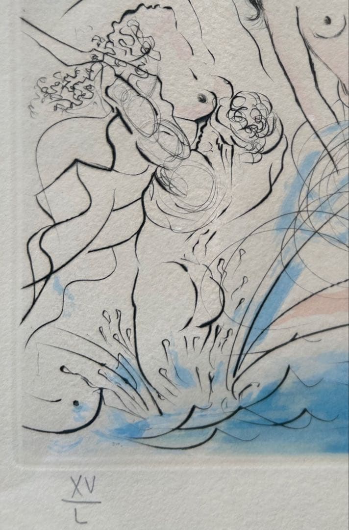 サルバドール・ダリ銅版画エッチング 『ビーナスの大勝利』1971年ダリ直筆サイン