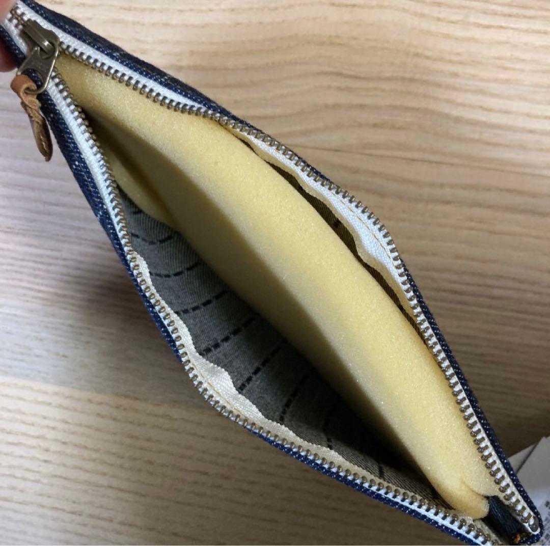 ユナイテッドビーズ ガゼットペンケース 岡山デニム ピンストライプ & ドット