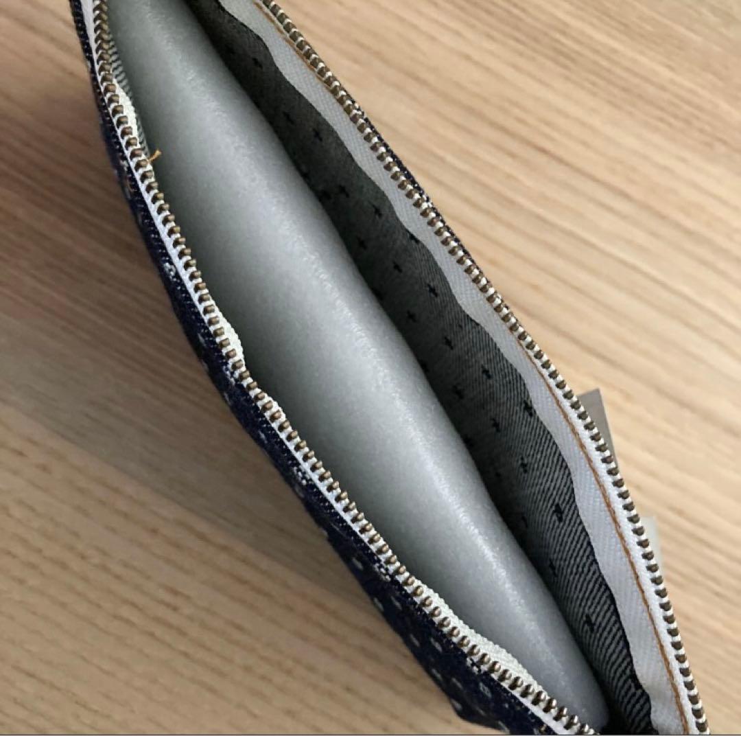 ユナイテッドビーズ ガゼットペンケース 岡山デニム ピンストライプ & ドット