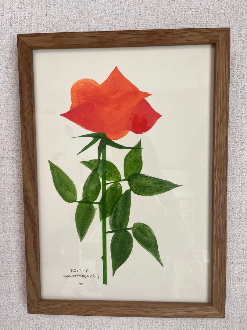 山口一郎　原画　オレンジの薔薇　2025 new song 一点物