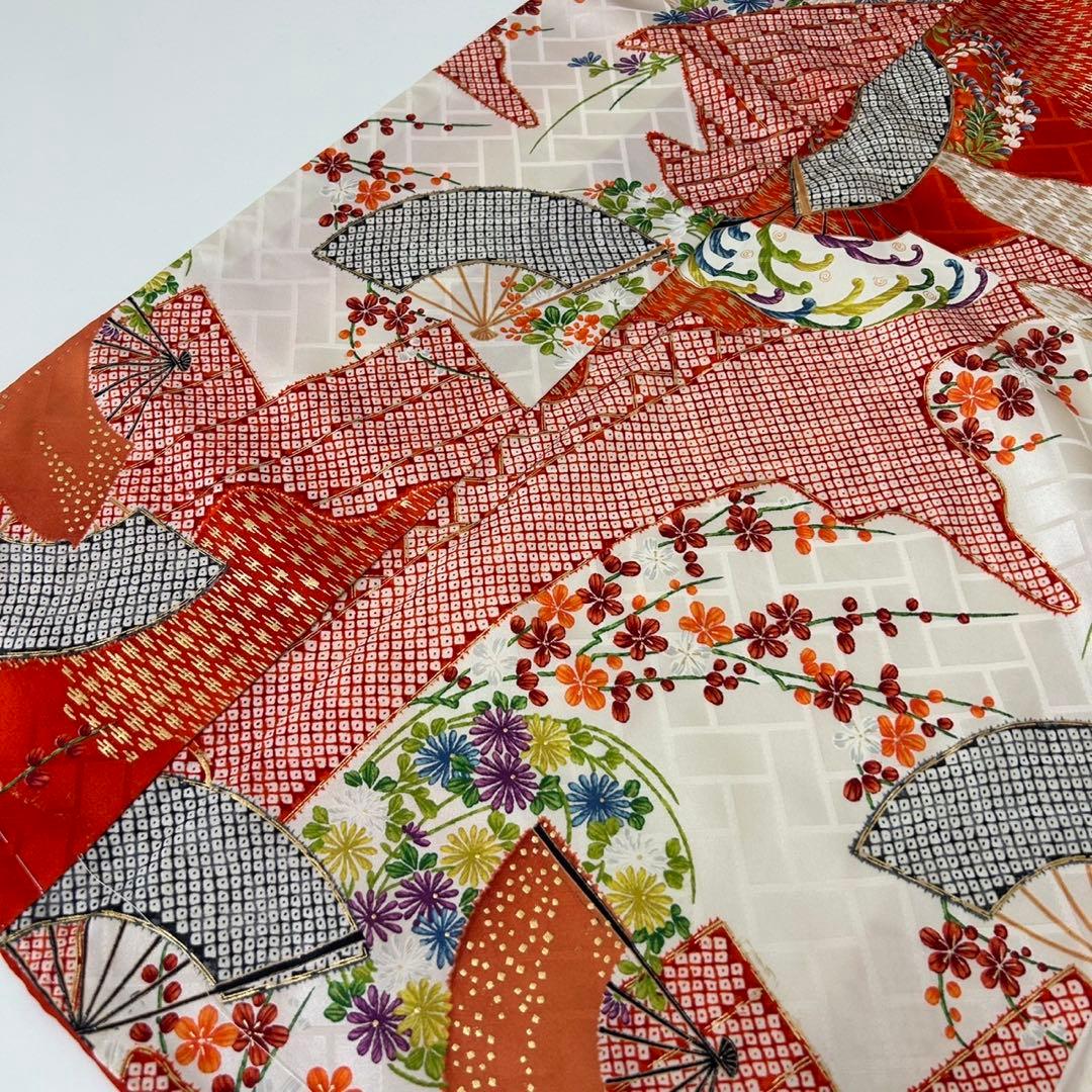 振袖 三越お誂え 金彩 花柄 素敵なデザイン 着物 正絹 AK-7920