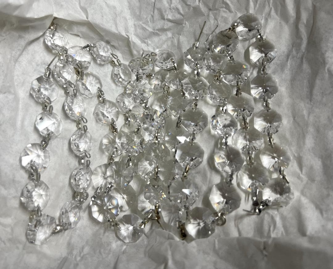 【引き取り限定/未使用】スペイン製シャンデリア レッド