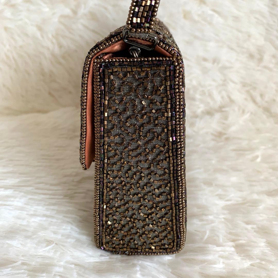 美品❣️Lumy はしもとhashimoto ビーズ バッグ 皇室御用達