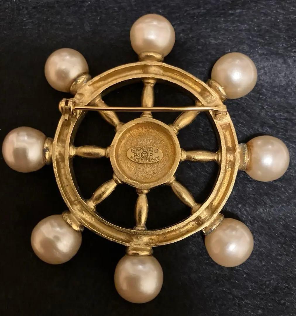 シャネル ココマーク ブローチ ゴールド 船舵