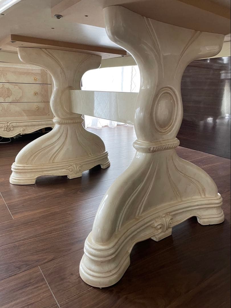 サルタレッリ アマルフィ ダイニングテーブル アイボリー165cm ホワイト家具