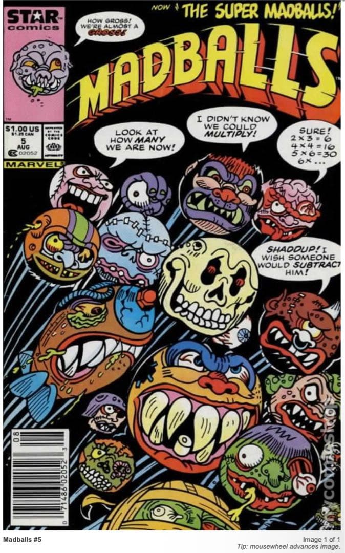 80' ホラーボールピンバッジ×7 明治MADBALLSマッドボール当時