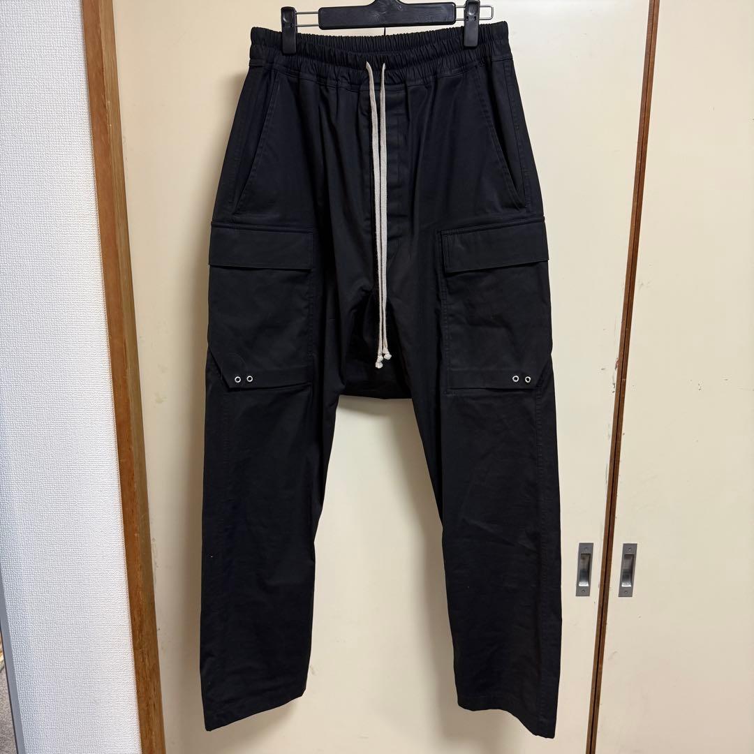 22SS Rick Owens CARGO LONG 48 TE パンツ　黒