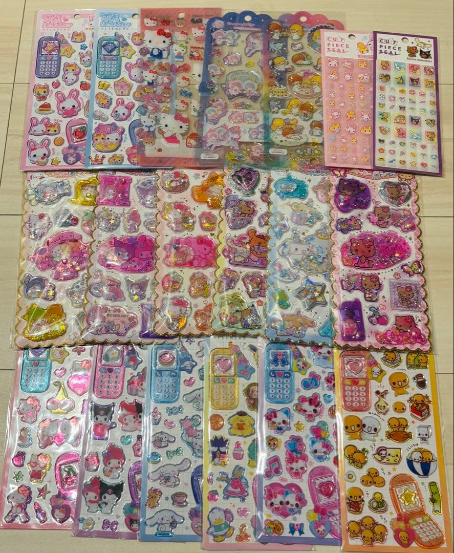 新品　ボンボンドロップシール　サンリオ　うるちゅる　正規品　74枚セット　.