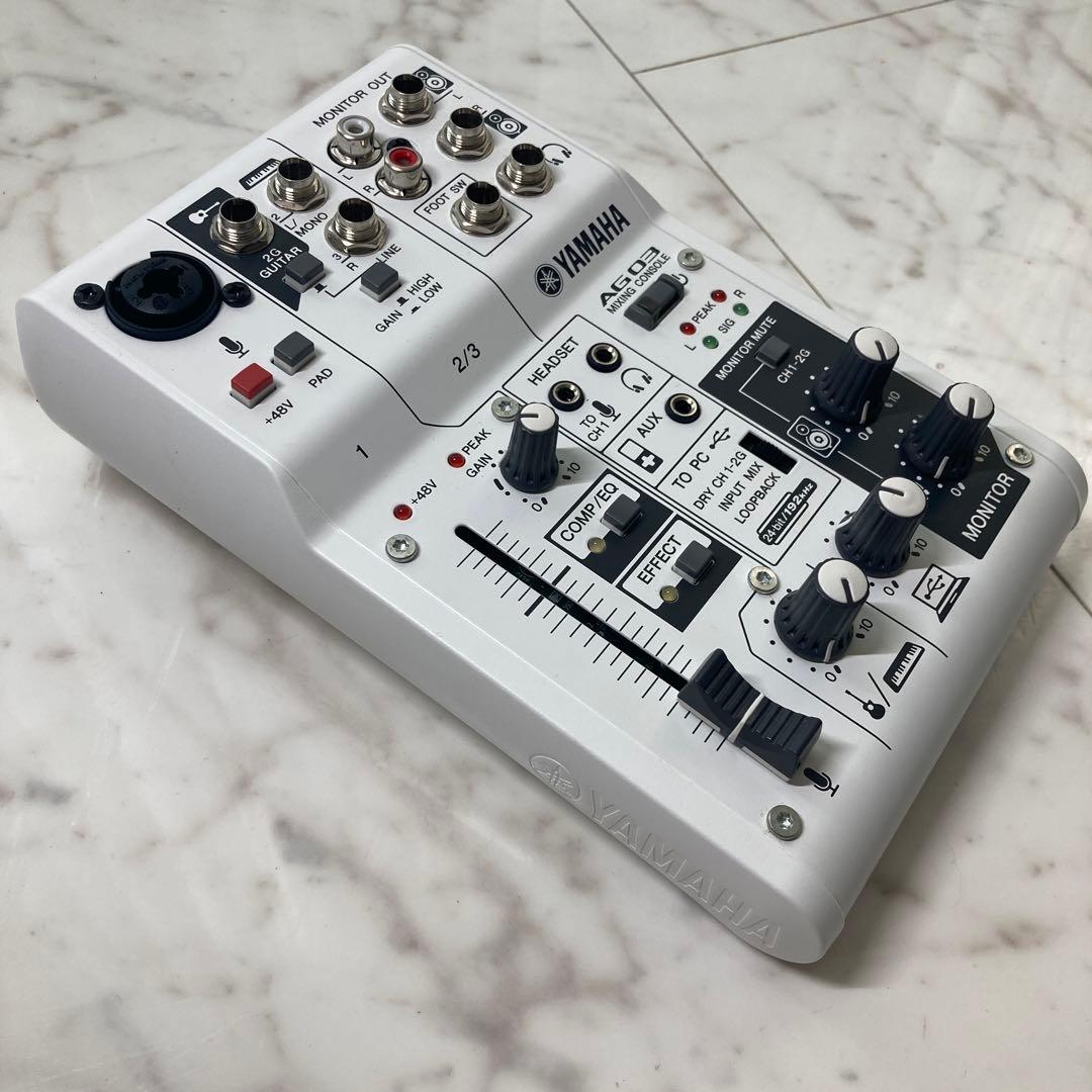 【美品】YAMAHAミキシングコンソールAG03配信　ミキサー