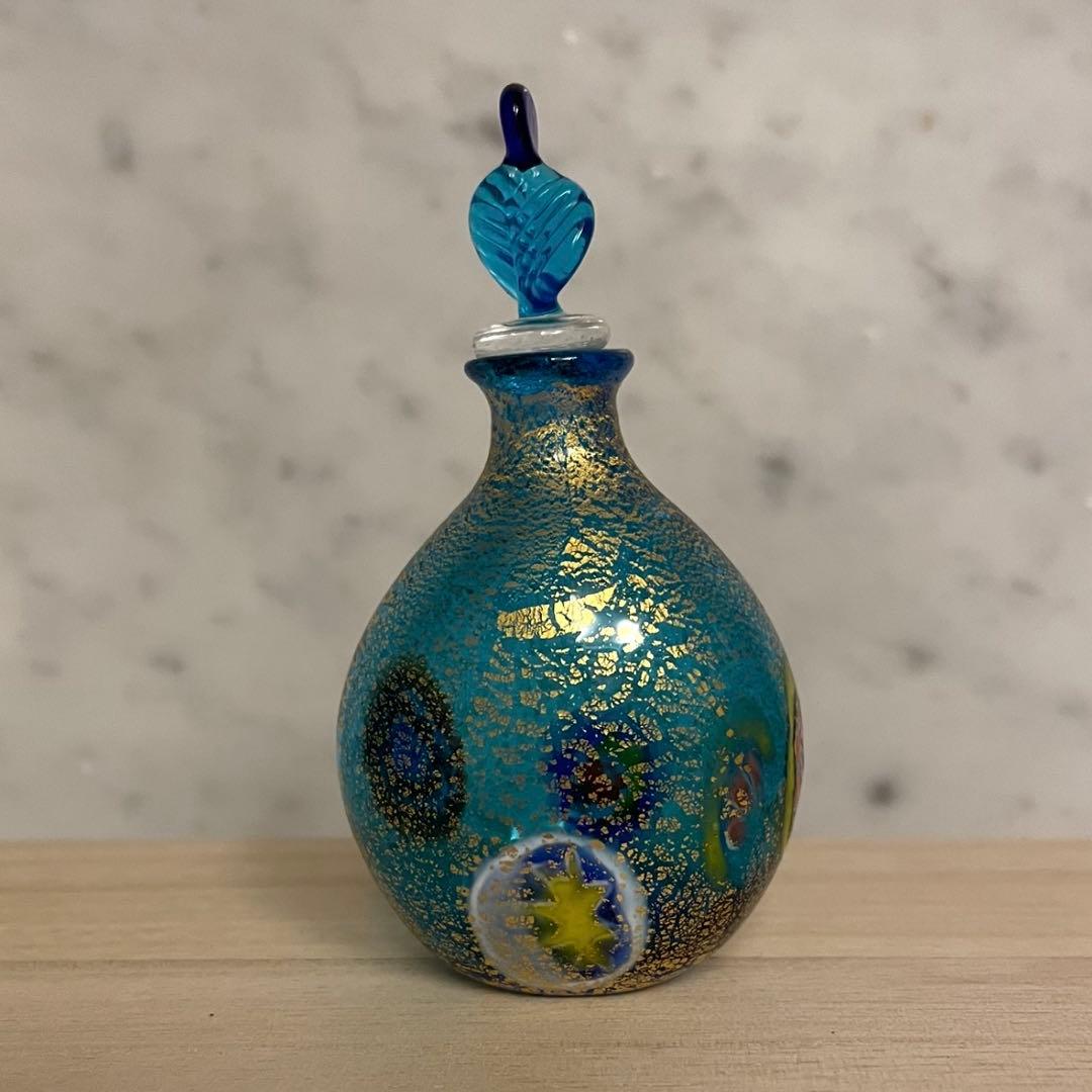 ☆未使用•アンティーク☆ベネチアンガラス•パヒュームボトル3点/イタリア製☆