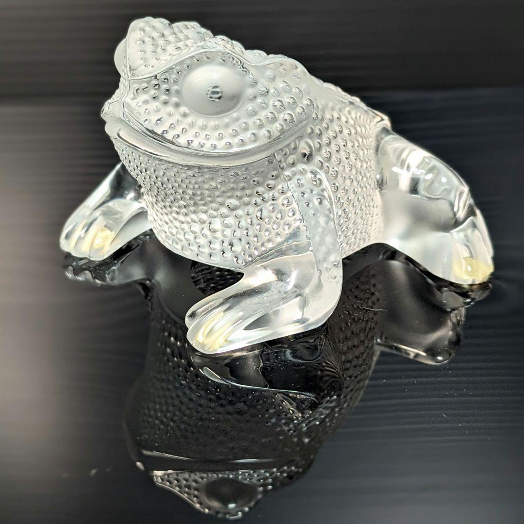 【美品】LALIQUE ラリック カエル 蛙 クリスタルガラス フィギュリン