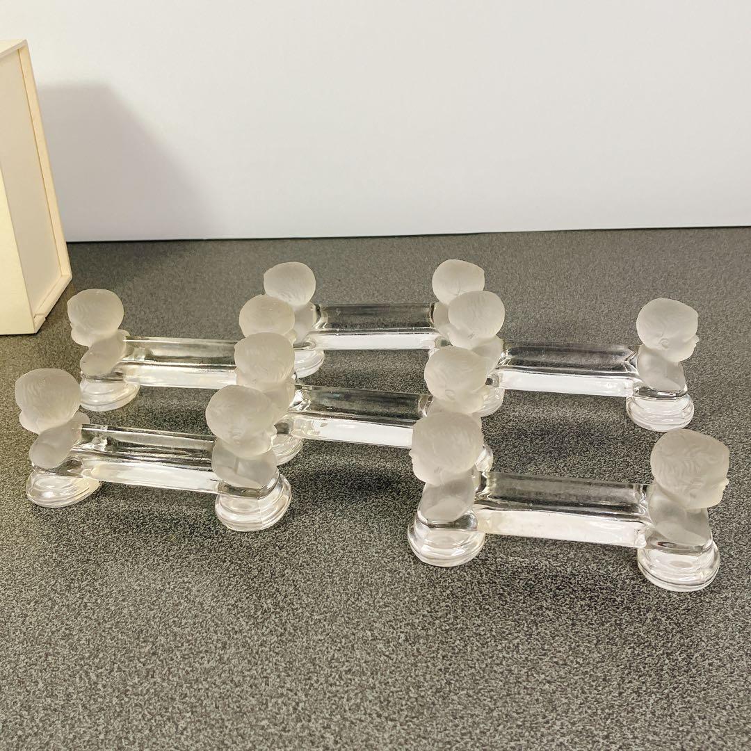 オールドバカラ enfant 子ども胸像 カトラリーレスト 6客 1916年