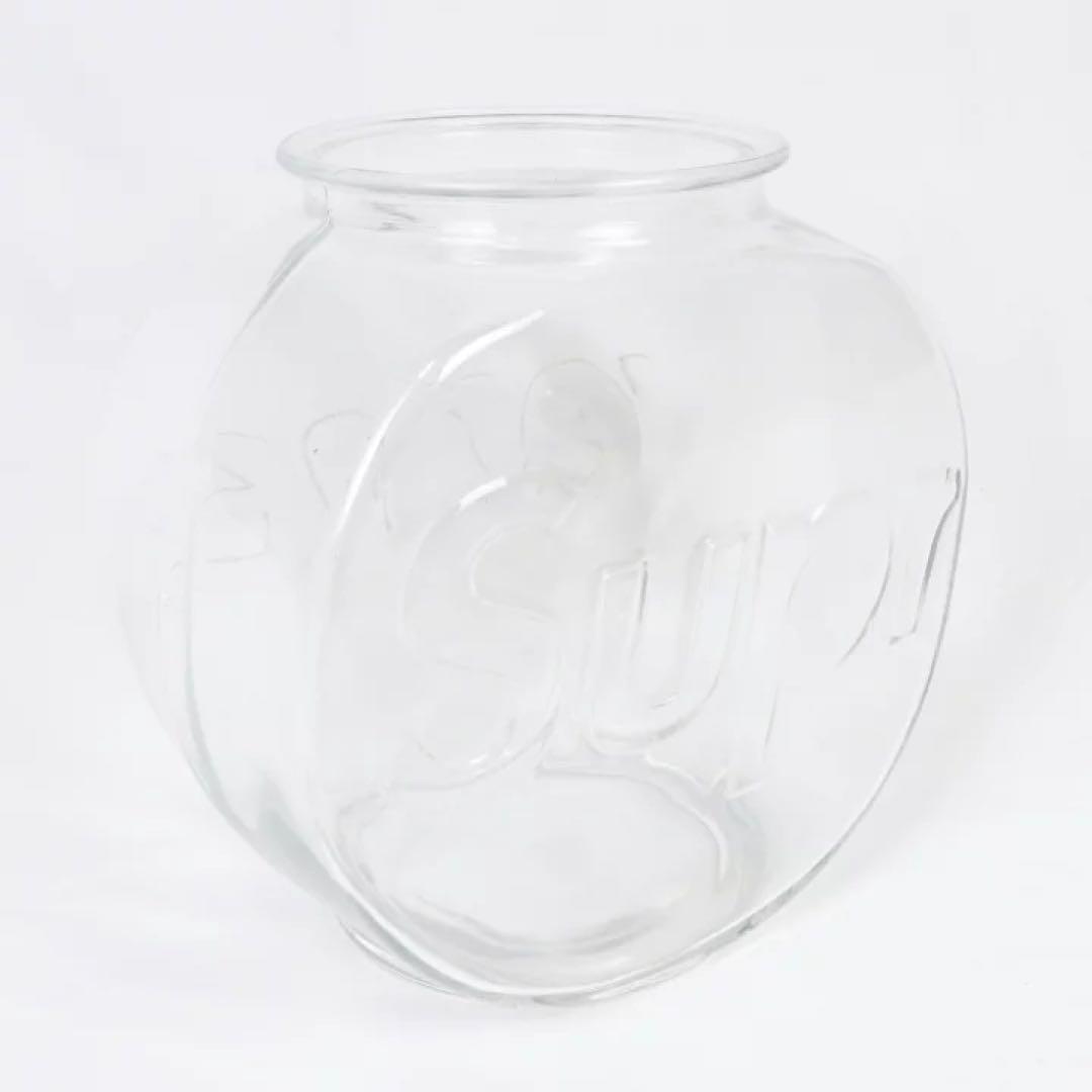 新品⭐シュプリーム⭐ロゴ ガラス アクアリウム 水槽 金魚鉢 テラリウム 花瓶