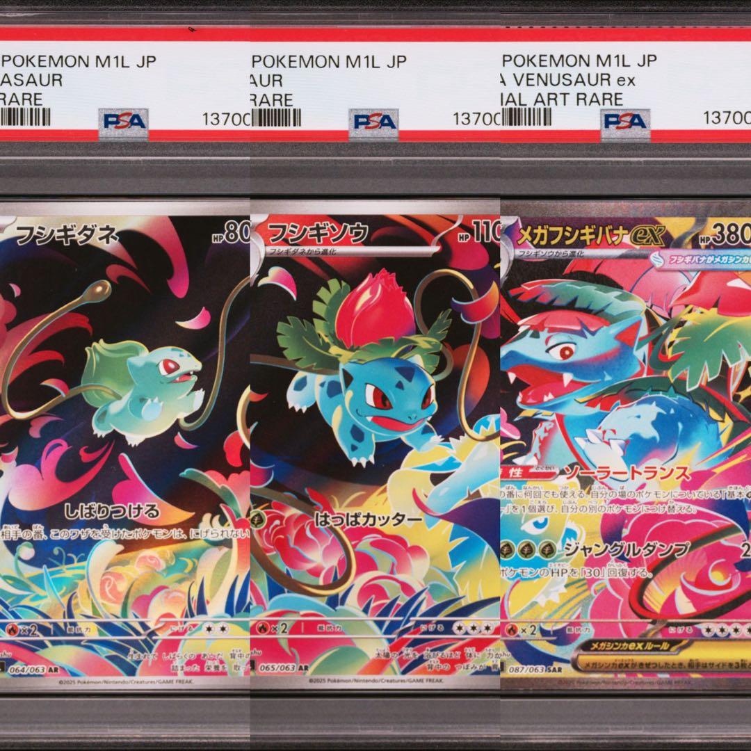 【PSA9】ポケモンカード メガフシギバナex フシギダネ　フシギソウ　3連番