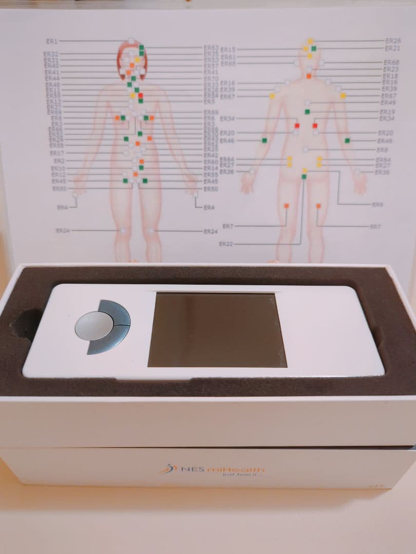 【中古美品】NESマイヘルス　波動ヒーリング　情報療法デバイス　詳細チャート付き