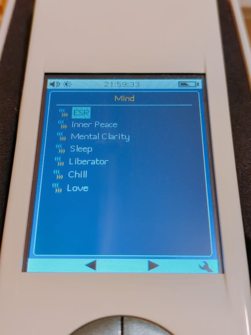 【中古美品】NESマイヘルス　波動ヒーリング　情報療法デバイス　詳細チャート付き