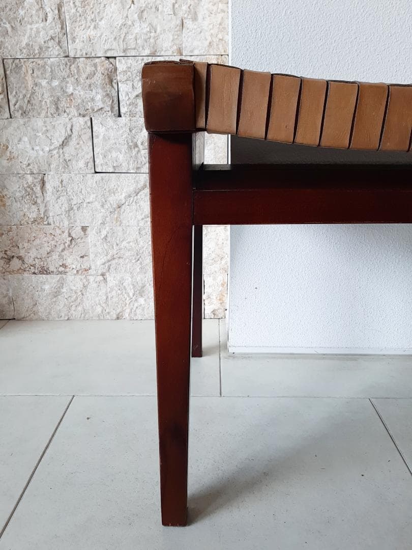 本革スツール～Woven leather stool～