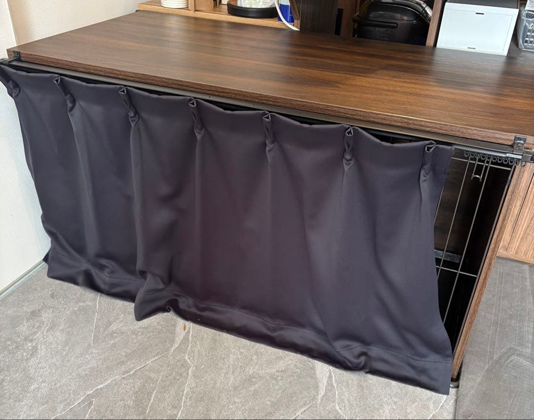 美品ペットケージ　ペットサークル　カーテン付　アイリスオーヤマNFPC-1200