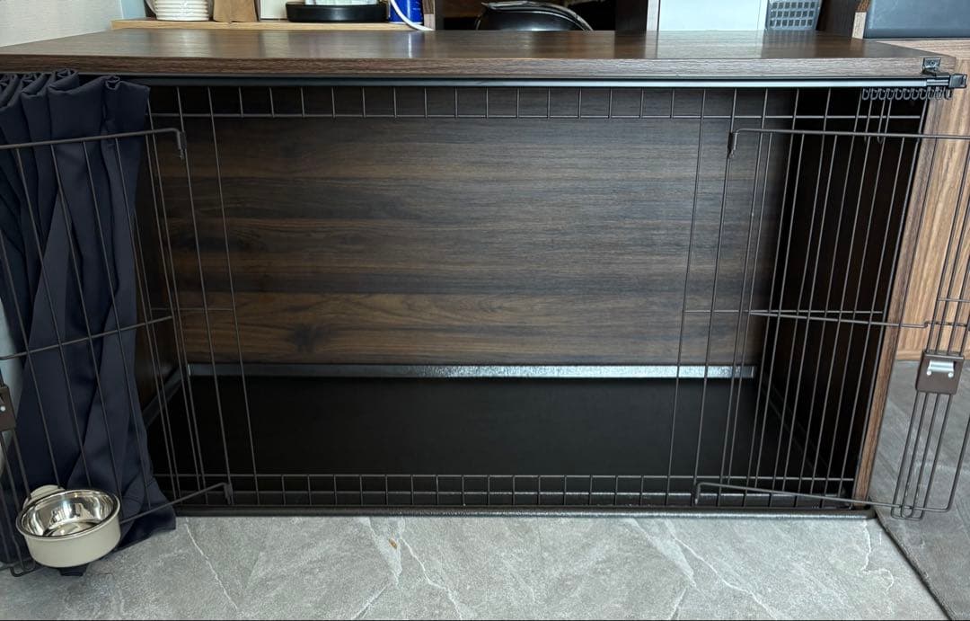 美品ペットケージ　ペットサークル　カーテン付　アイリスオーヤマNFPC-1200