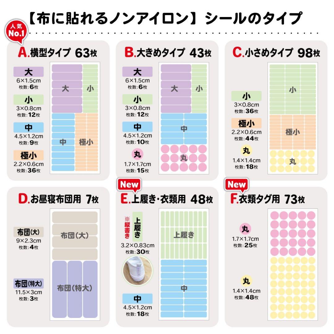 【アネモネ@断捨離中】お名前シール アイロン不要 アイロンシール 防水