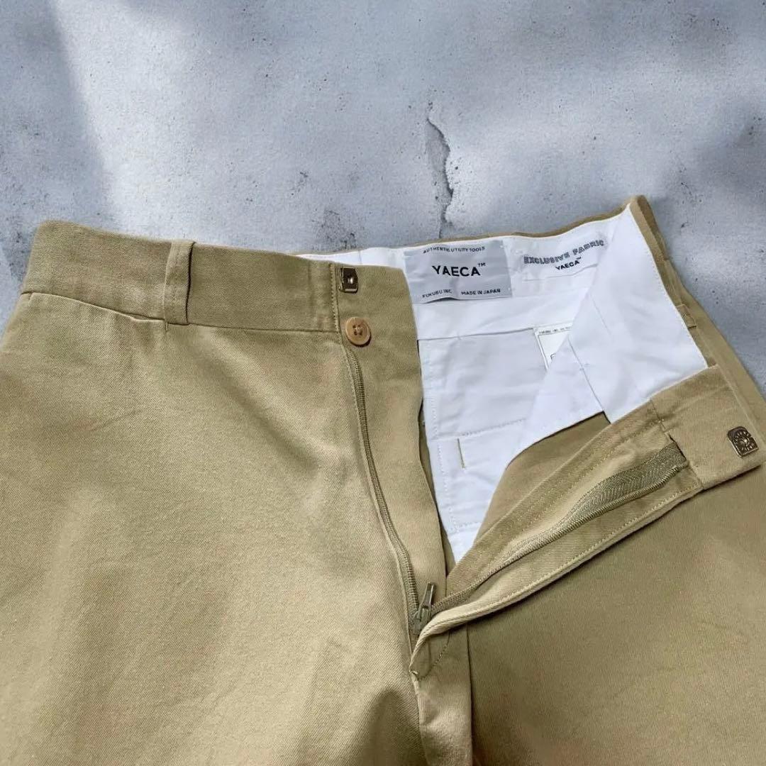 【人気】YAECA ヤエカ チノワイドパンツ カーキ 68603