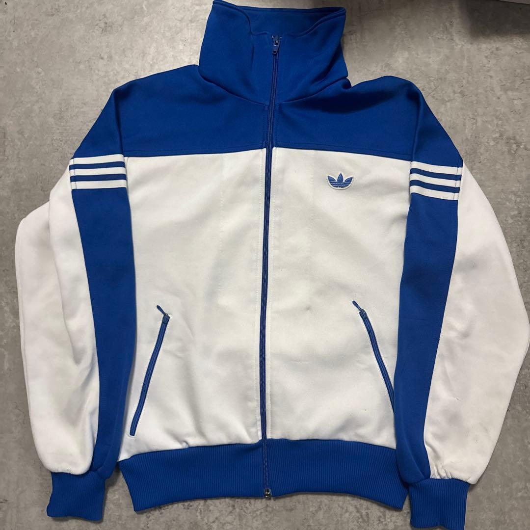 私*店様 adidas 西ドイツ製 トラックジャケット 青白