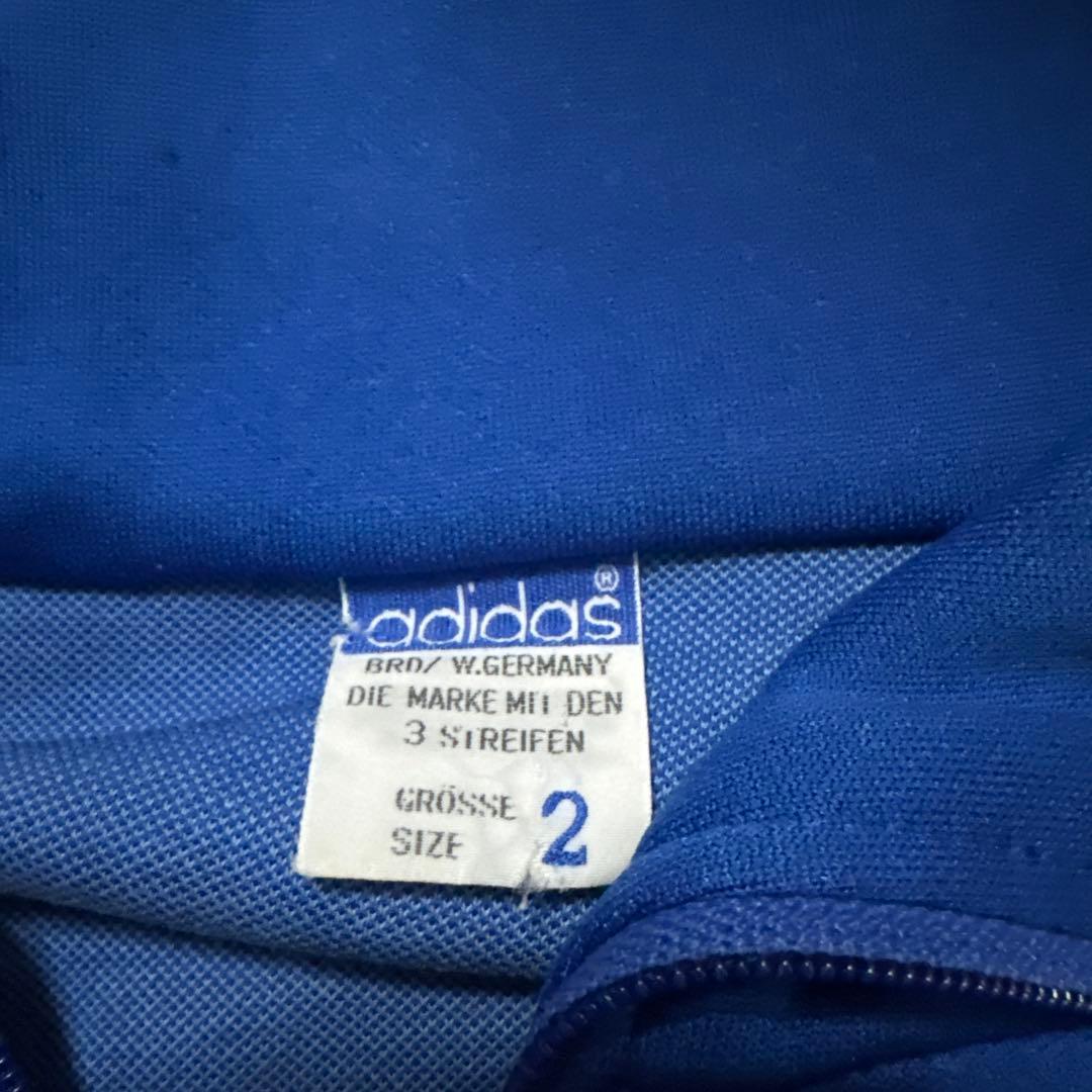 私*店様 adidas 西ドイツ製 トラックジャケット 青白