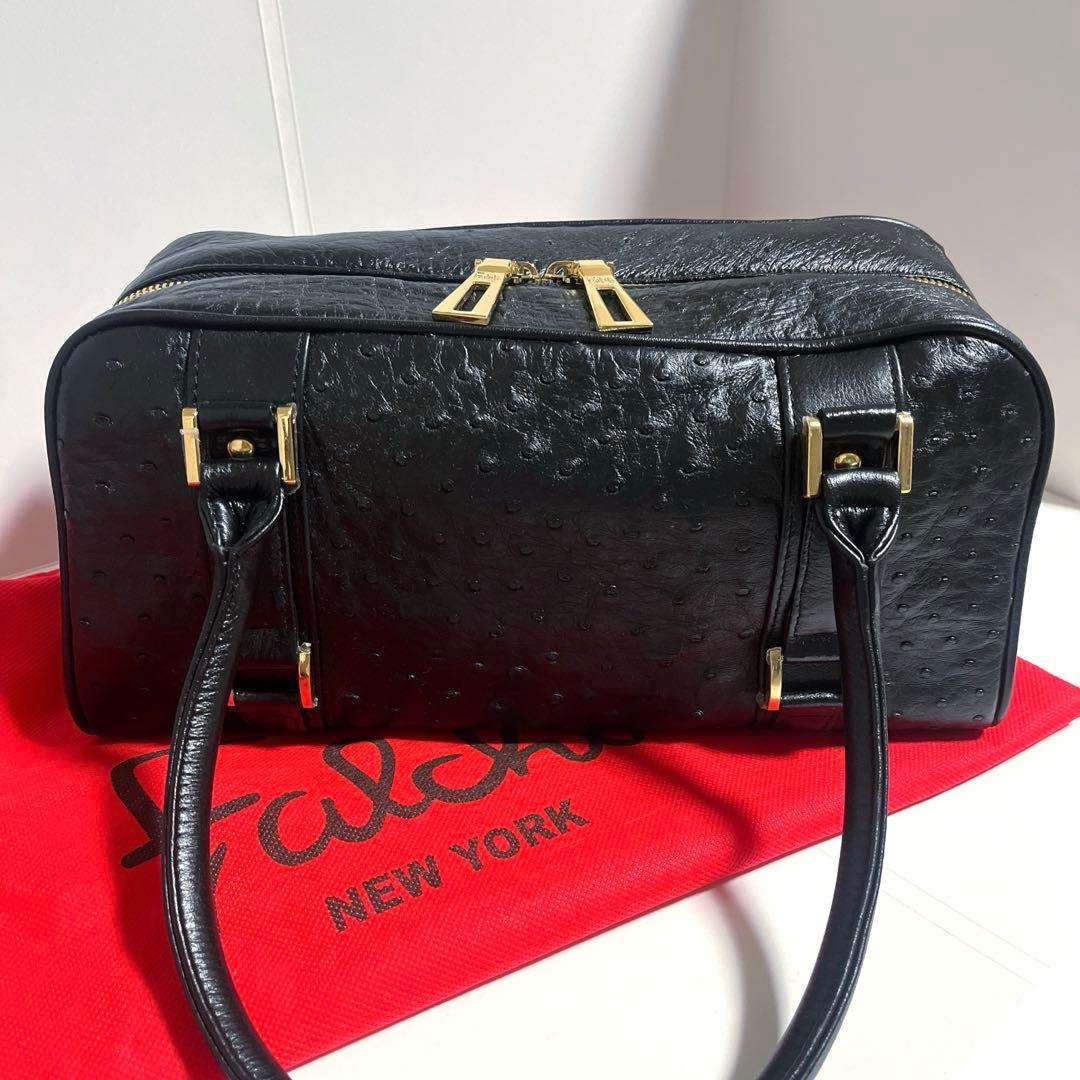 オーストリッチ　ボストンバッグ　〔ファルチニューヨーク〕ミニボストンバッグ