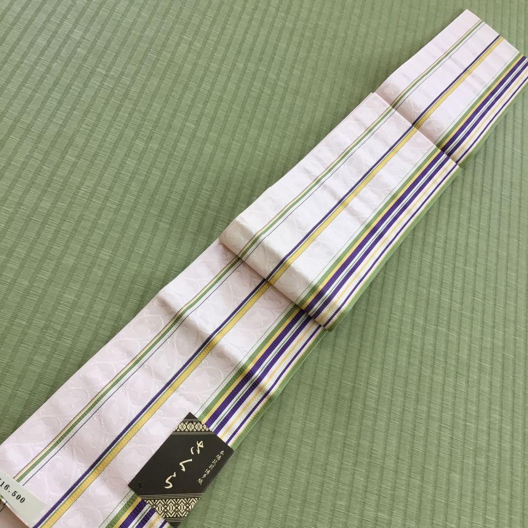 【半幅帯】博多織　本場筑前　正絹　⭐︎新品⭐︎ さくら 半幅帯