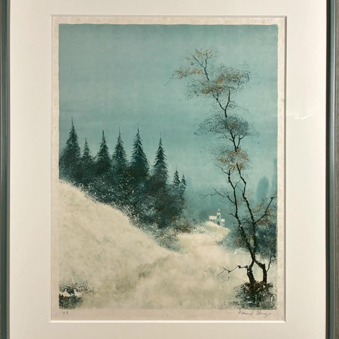 ベルナール・シャロワ「城」リトグラフ 直筆サイン入り 額縁入り 限定品