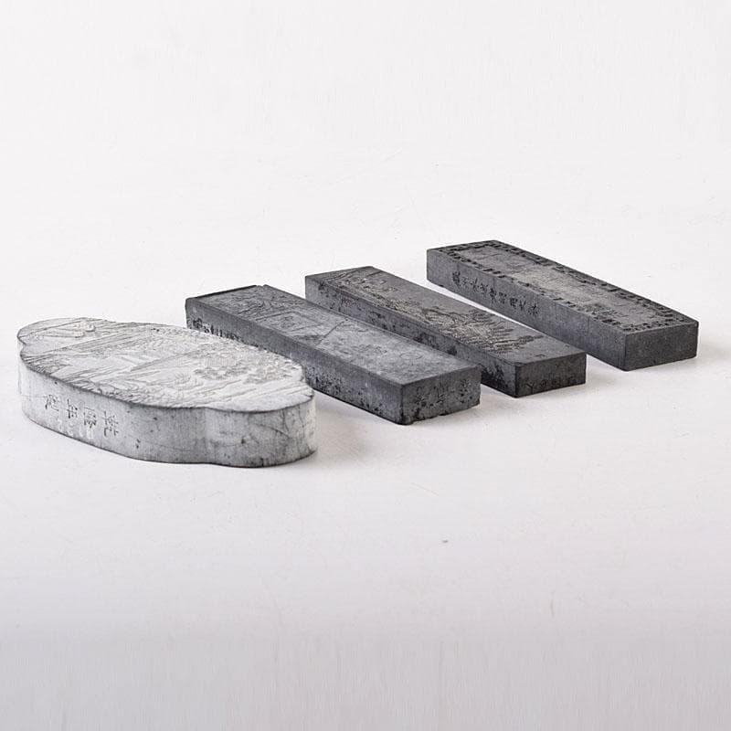 中国　書道具　徽州休城胡開文製　敬勝斎蔵墨など　古墨　徽墨　4点　V　R8051