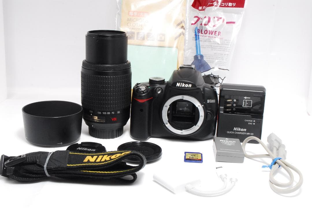 Nikon D5000 55-200mm望遠レンズセット 動作確認済