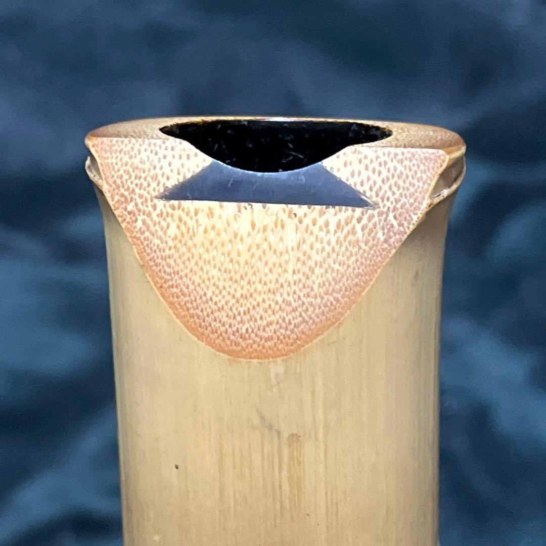 尺八 琴古流 在銘 竹治 1尺9寸管 中継ぎ籐巻き銀三線 【音出し確認済み】